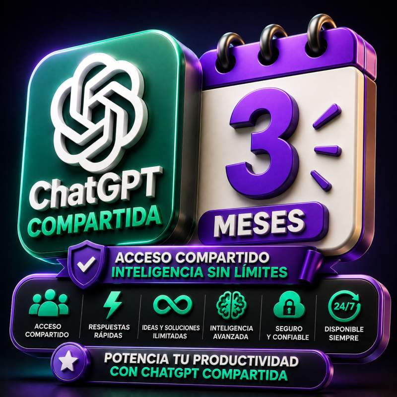 ChatGPT CUENTA COMPARTIDA 3 MESES