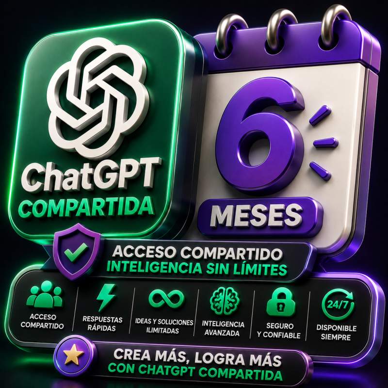 ChatGPT CUENTA COMPARTIDA 6 MESES