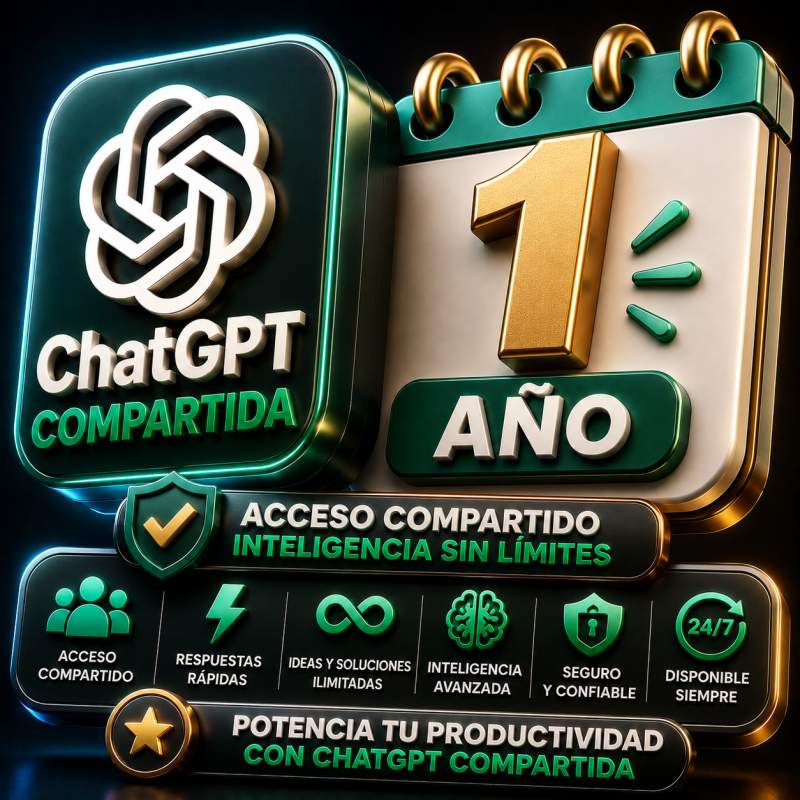ChatGPT CUENTA COMPARTIDA 1 AÑO