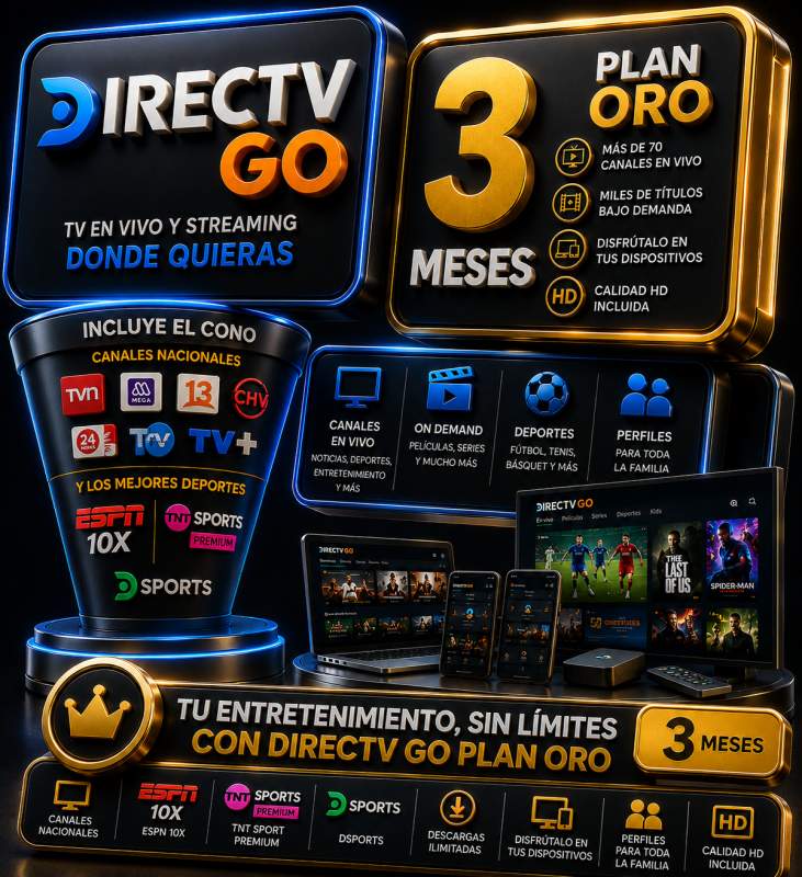 Directv Go 3 Meses Plan Oro