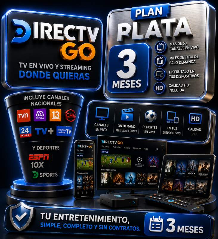 Directv Go 3 Meses Plan Plata