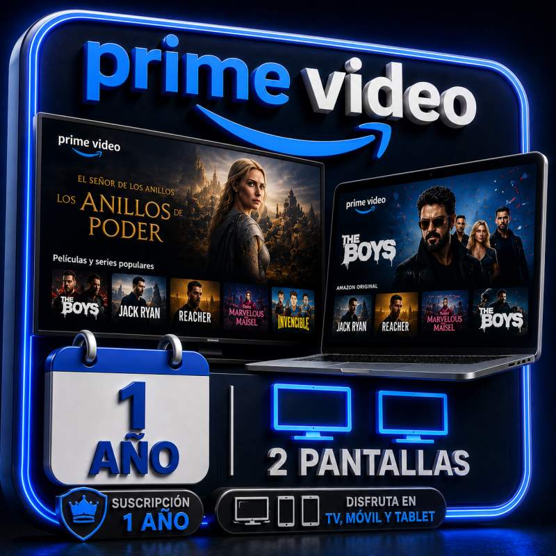 PRIME VIDEO 2 PANTALLAS 1 AÑO