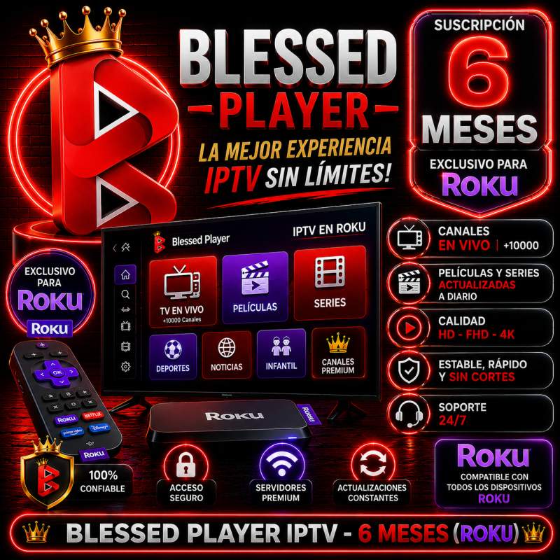 TELEVISION IPTV PARA ROKU 6 MESES