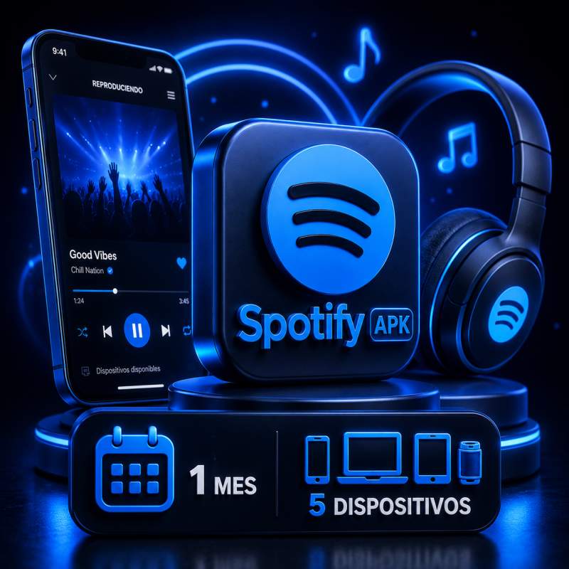 SPOTIFY APK  1 MES 5 DISPOSITIVOS