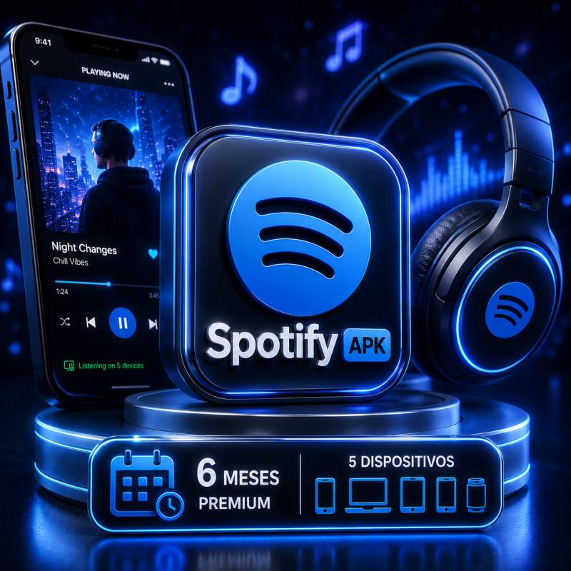 SPOTIFY APK 6 MESES 5 DISPOSITIVOS
