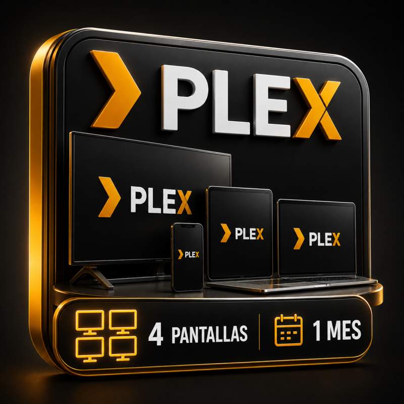 PLEX 4 PANTALLAS 1 MES  