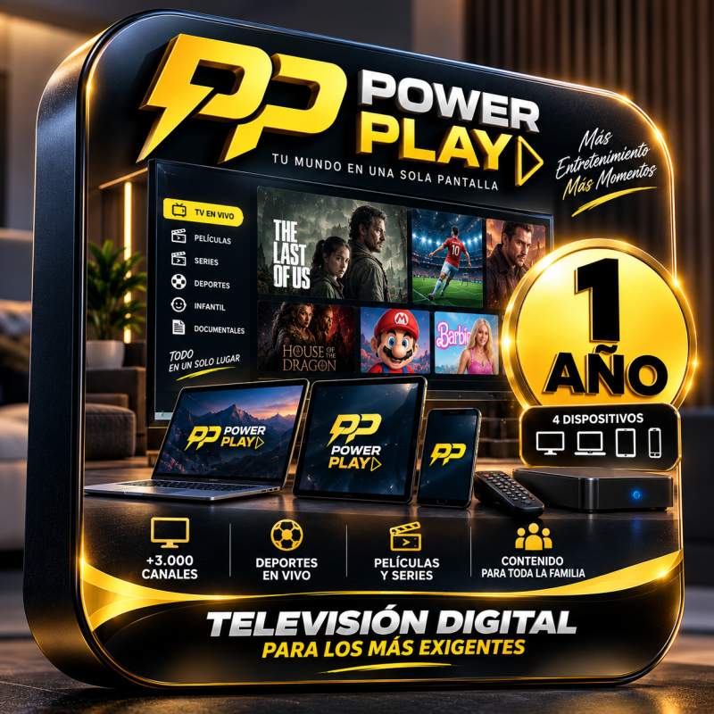 TELEVISION DIGITAL POWER PLAY  1 AÑO  