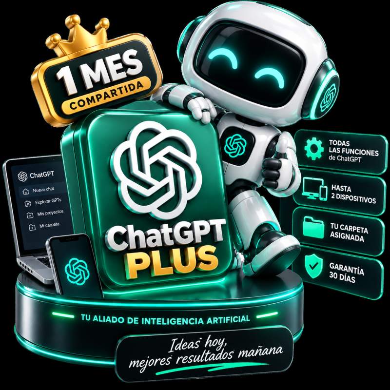 CHAT GPT PLUS 1 MES COMPARTIDA